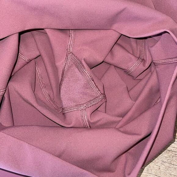 Lululemon Womens Scallop Wunder Under High-Rise Cropped Luxtreme Leggings Wine P - Picture 10 of 12